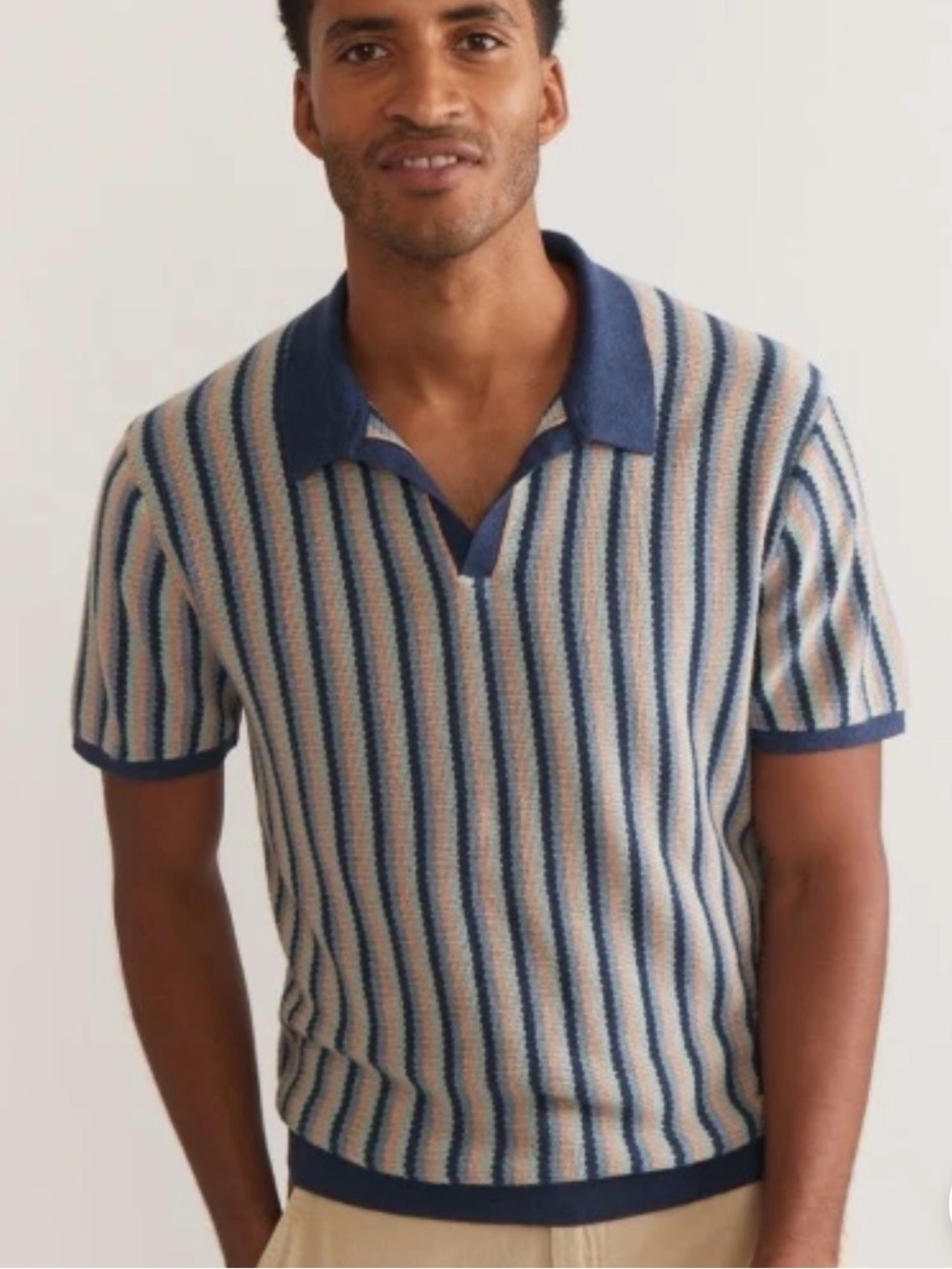 Marine Layer Active Liam active polo  Color cool multi size medium